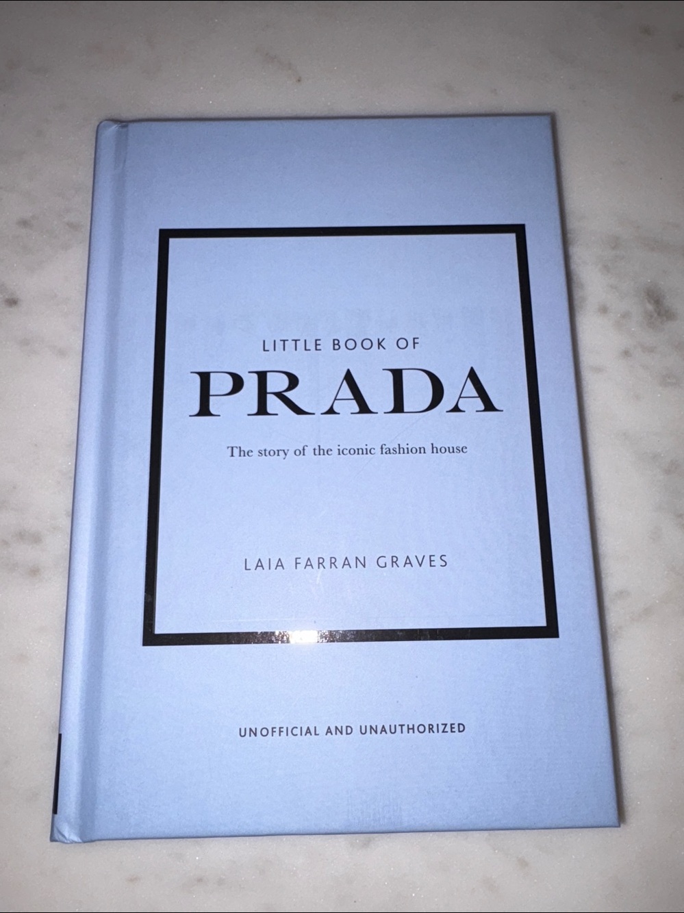 Prada Light Blue Hardcover Fashion Book